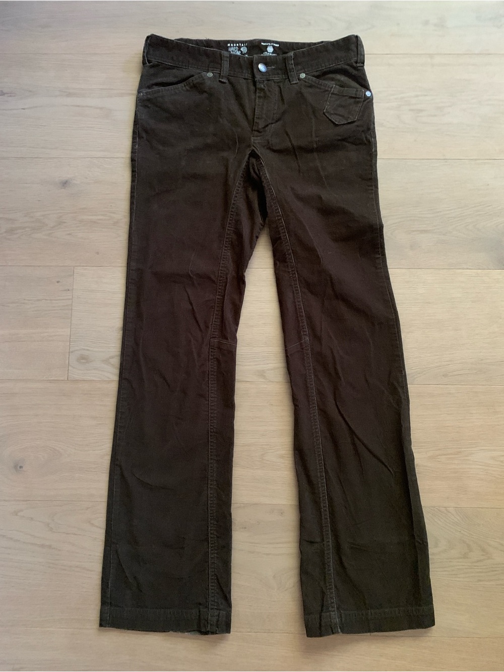 Mountain Hardwear Wide Leg Corduroy Tall Pants Women’s 2 Brown Long 34” Inseam